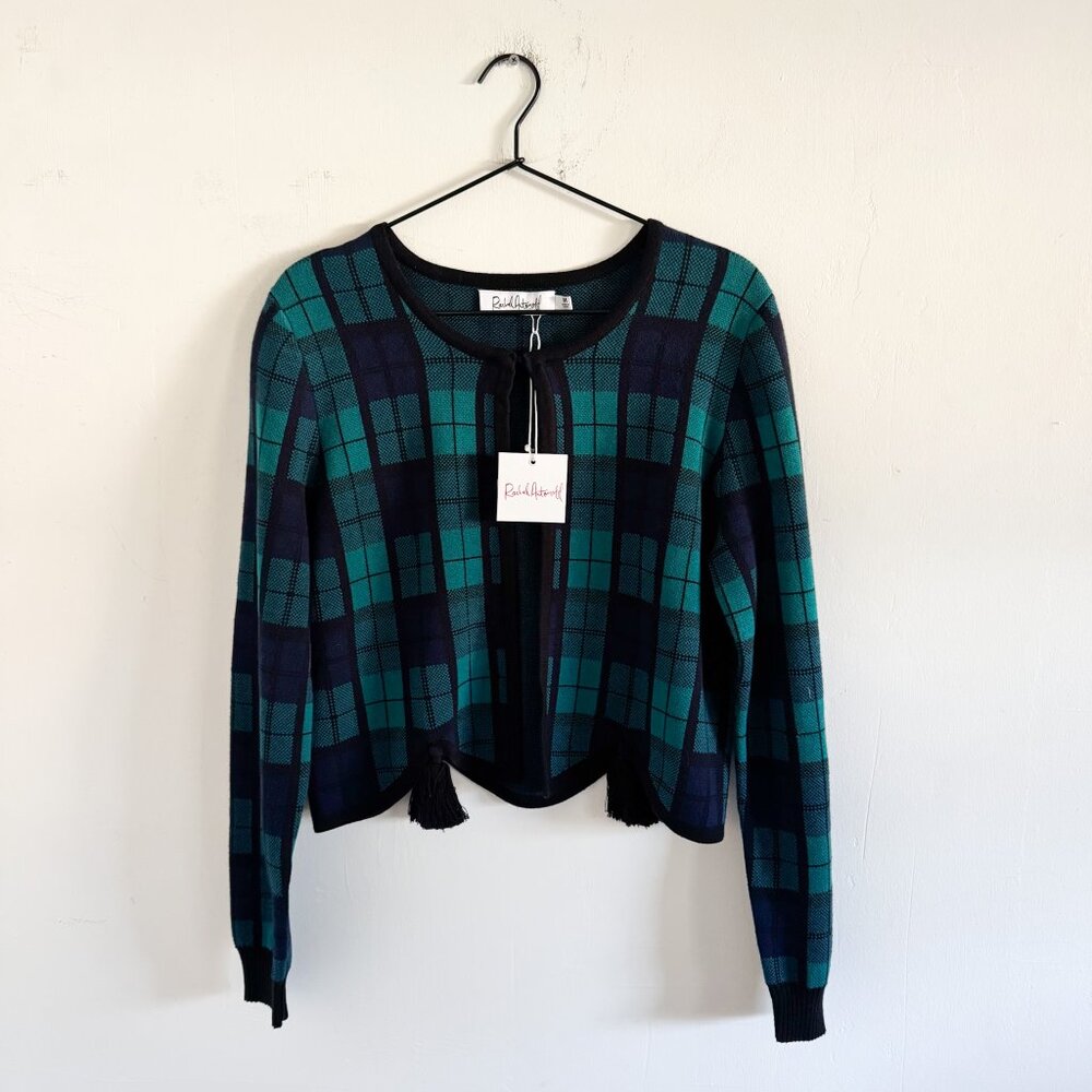 NWT Rachel Antonoff Blackwatch Plaid Clara Cardigan M - Picture 2 of 8